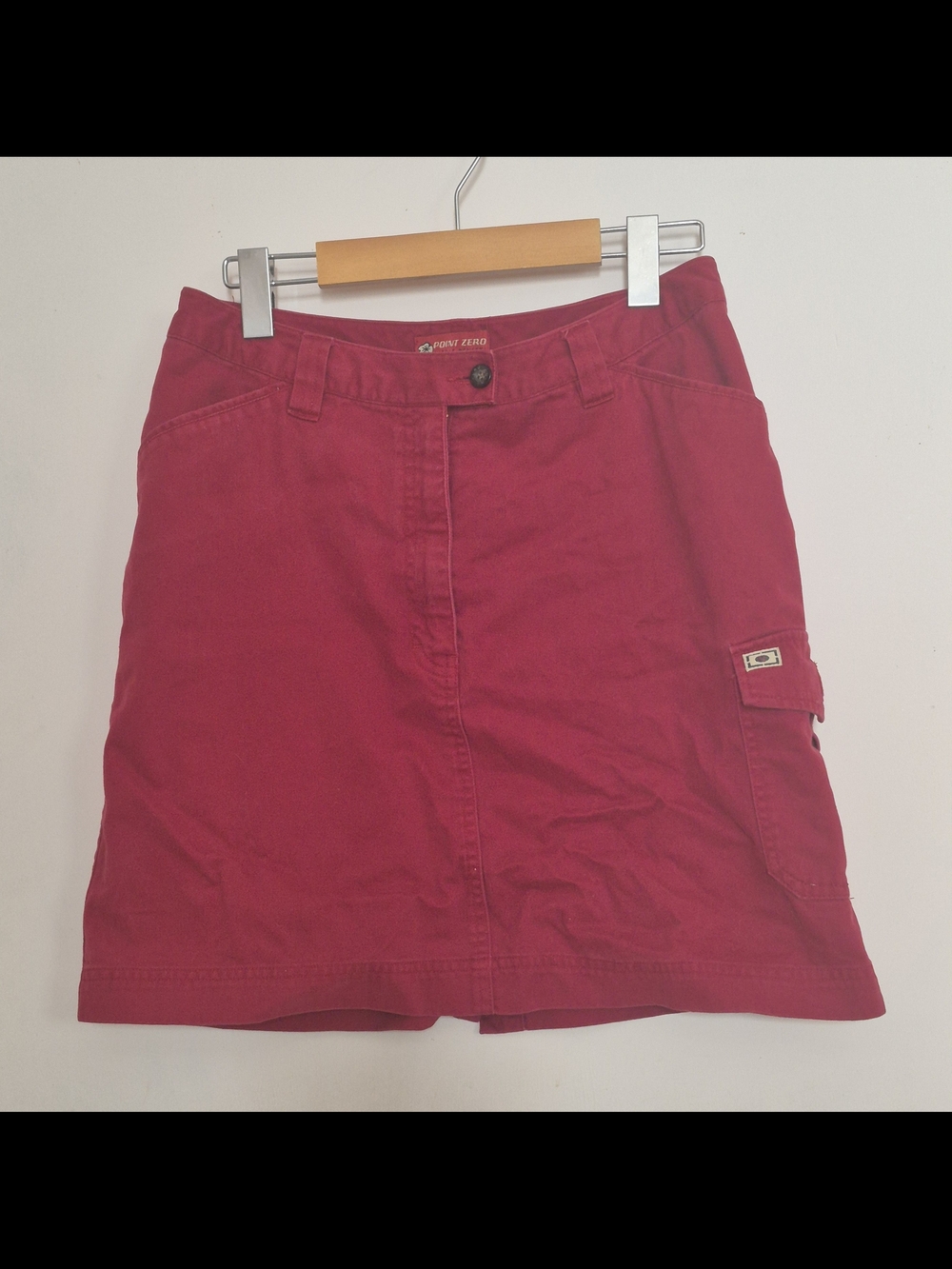 Point Zero Red Casual Mini Skirt